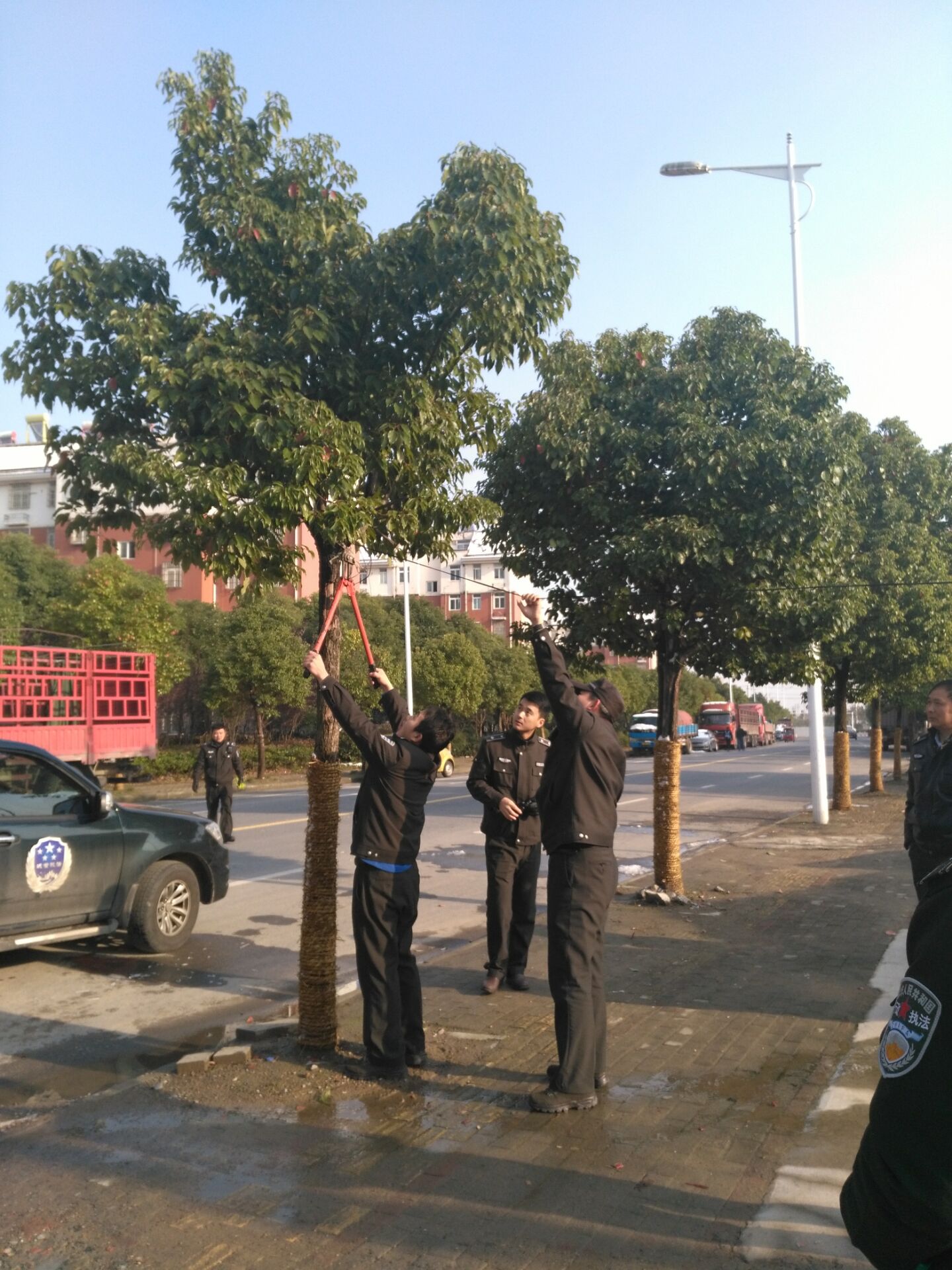 1480040968747109.jpg 肥西县城管局:城管路面中队抗寒迎创建.jpg